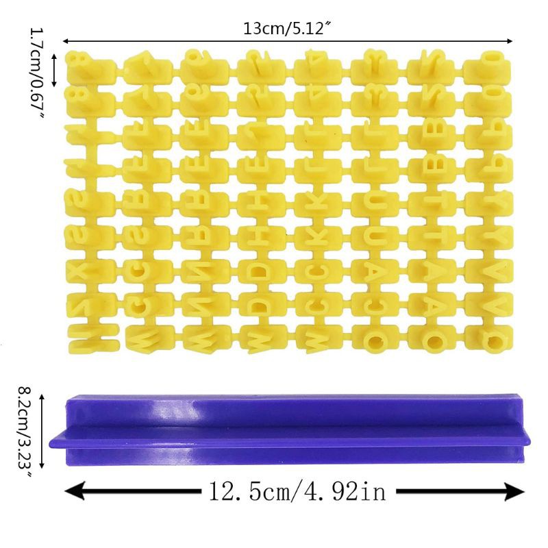 Khuôn Nhấn Bánh Quy Hình Chữ Cái & Chữ Số