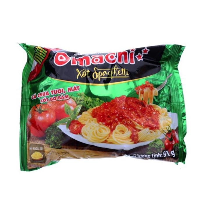 Thùng 30 Gói Mì Trộn Khoai Tây Omachi Xốt Spaghetti 91g