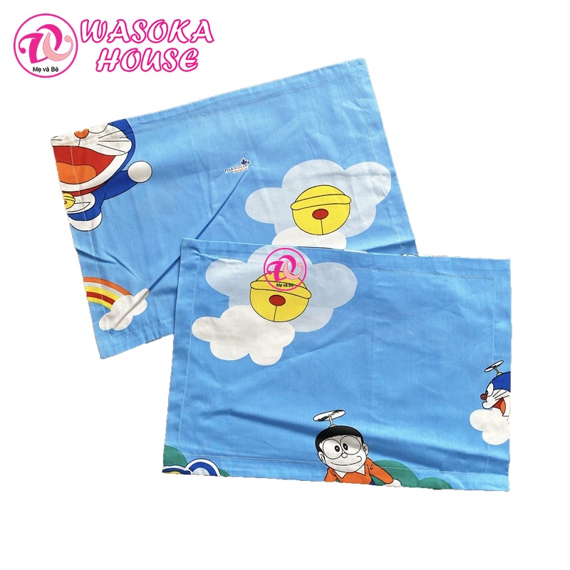 Vỏ áo gối nằm trẻ em, vải cotton Thắng Lợi mềm, mát, nhiều họa tiết hoạt hình đáng yêu thân thiện