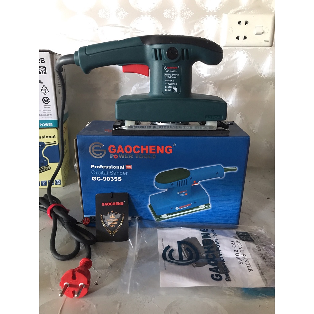 [CHÍNH HÃNG] Máy đánh giấy ráp rung GaoCheng GC-9035S công suất 280W ( DongCheng- Cam kết lõi đồng)