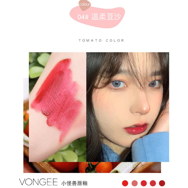 [Hàng mới về] Set 5 son môi lì lâu trôi thương hiệu VONGEE® chứa thành phần dưỡng ẩm hiệu quả | BigBuy360 - bigbuy360.vn