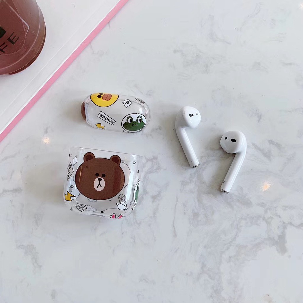 Hộp đựng tai nghe không dây Bluetooth hình gấu cute