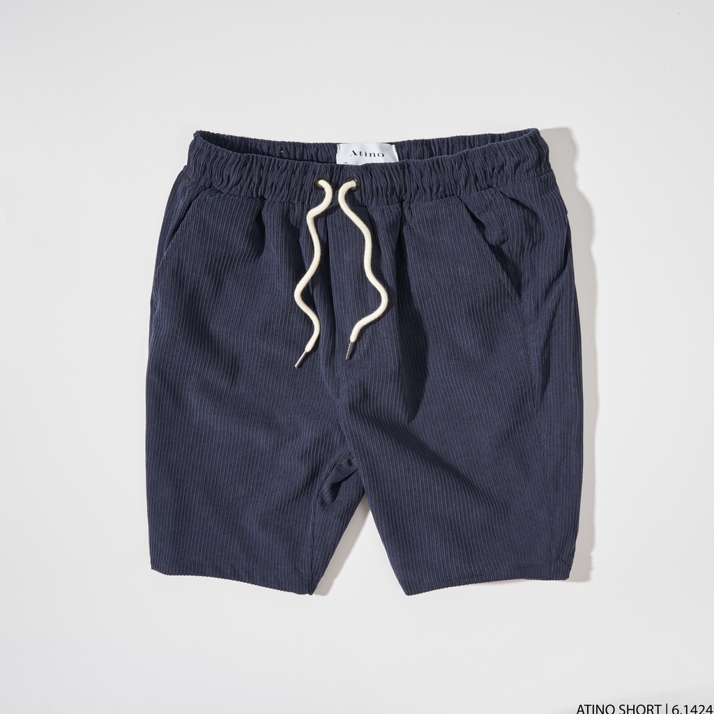 Quần Short Nam Trơn ATINO Chất Liệu Nhung Tăm Dáng Trẻ Trung Form Regular QS6.1424