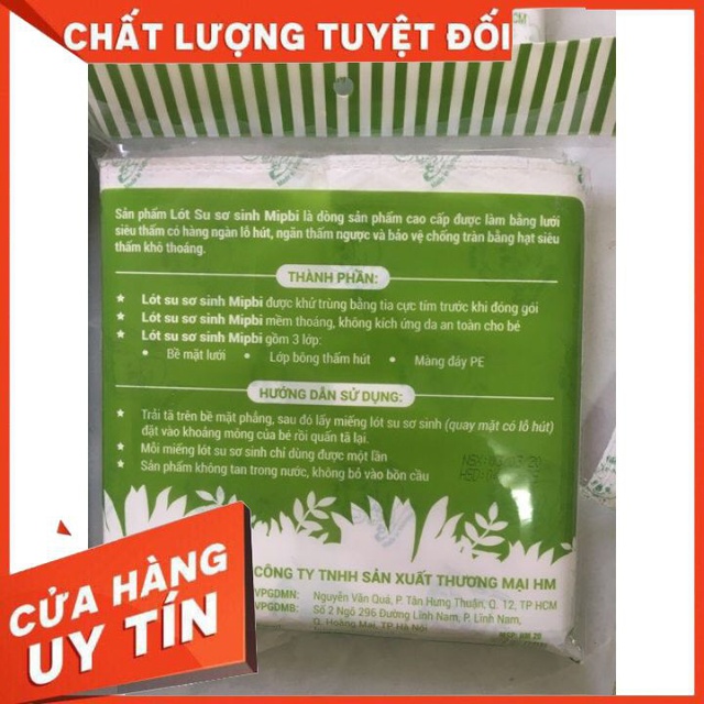 Lót phân su mipbi 30 tờ an toàn cho bé, tiện lợi cho mẹ