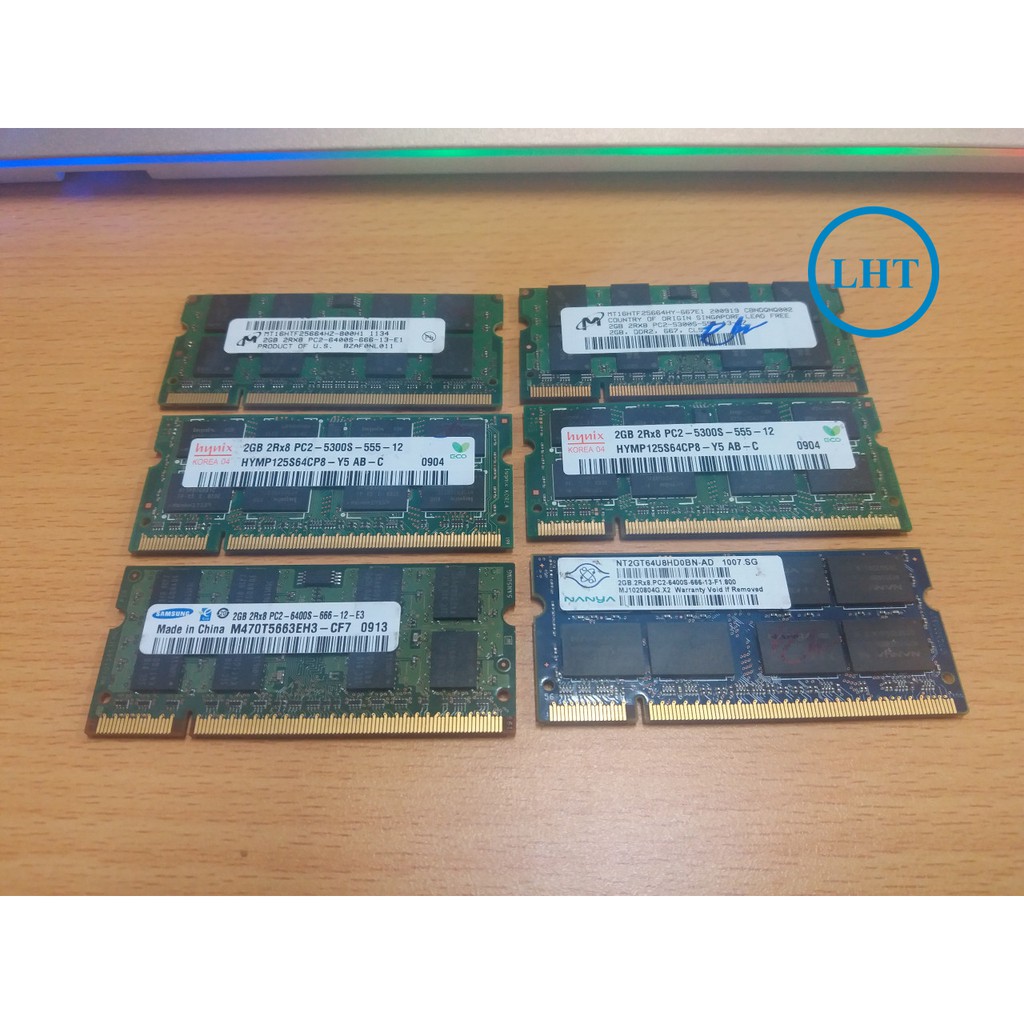 RAM Laptop 2G DDR2 Cũ Bóc Máy/ Ram Laptop PC2-2G Cũ