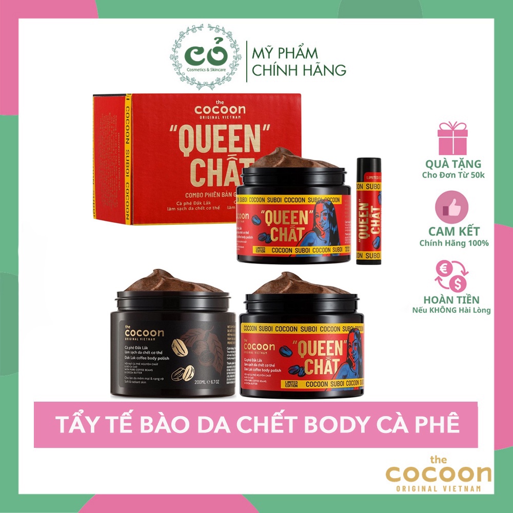 Tẩy Da Chết Toàn Thân COCOON Cà Phê Đắk Lắk Làm Sạch Da Chết Body 200ml