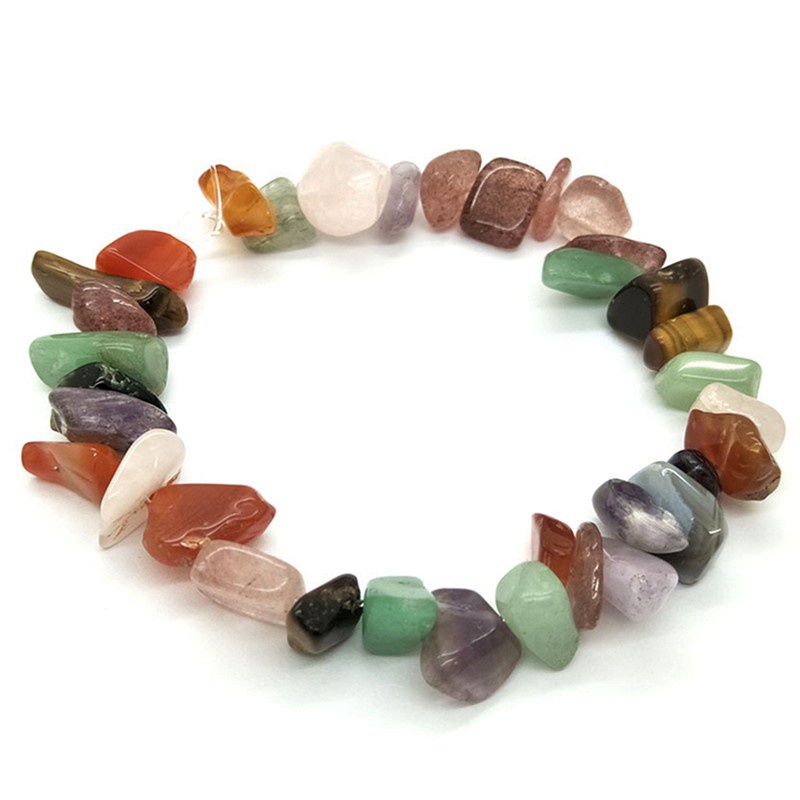 Natural Stone Strawberry Crystal Amethyst Green Aventurine Agate Stone Tiger Eye Stone Combination of 7 Grids