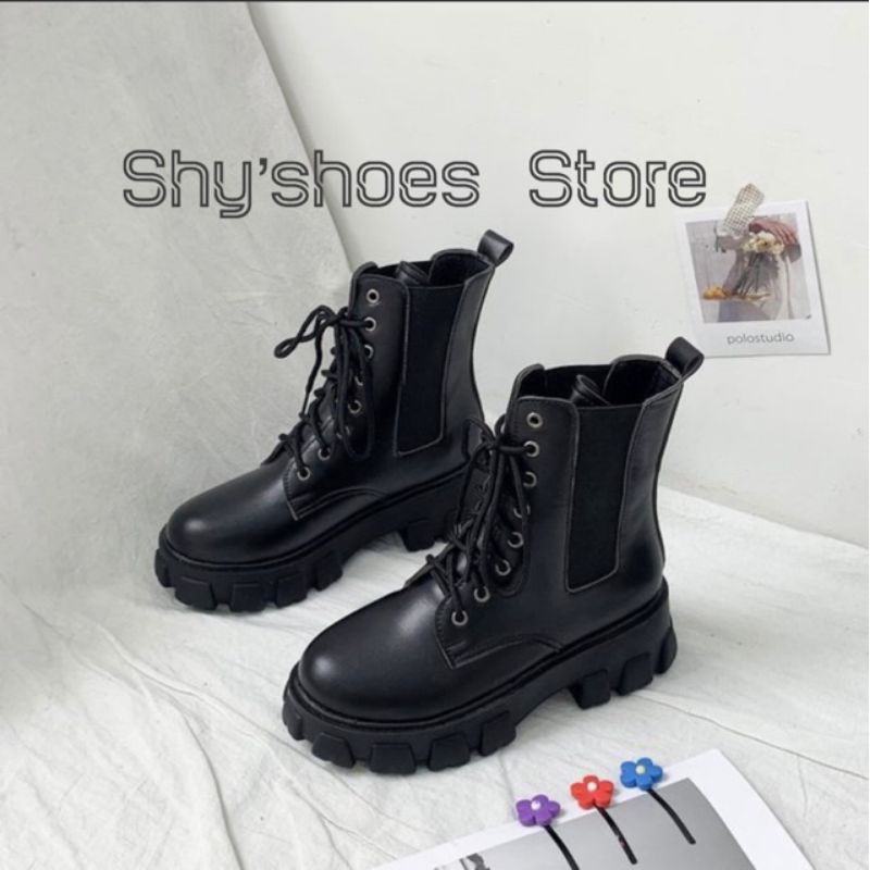 (Có Sẵn) Giày Boot chiến binh cổ cao hot 2020 đế cao 5cm| boot martin gothic