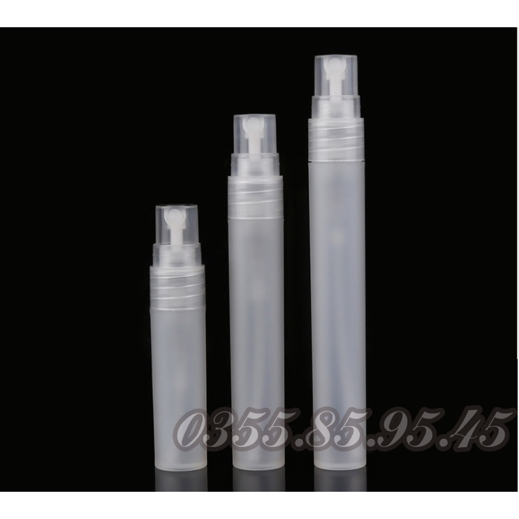 Chai chiết nước hoa NHỰA thân MỜ dạng xịt sương 5ML - 10ML  - Vỏ lọ rỗng chiết mỹ phẩm du lịch.