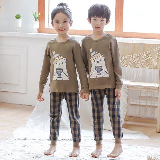 Bộ đồ ngủ chất cotton thời trang thu xinh xắn dễ thương cho bé