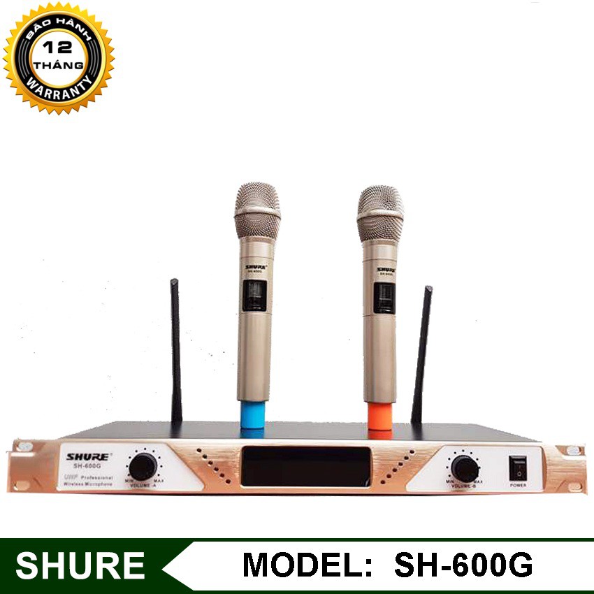 Microphone không dây Sh.ure SH-600G là dòng micro sử dụng cho các phòng karaoke, âm thanh trường học, gia đình bh 12 th