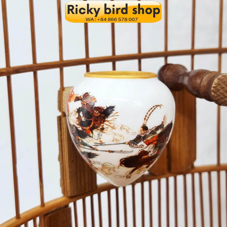 Lồng chim họa mi chạm 3D - Tích Tam Quốc
