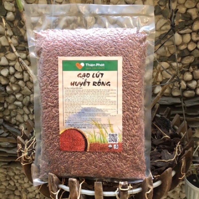 Gạo Lứt Đỏ Huyết Rồng 1kg - Gạo Lứt Huyết Rồng Thiện Phát
