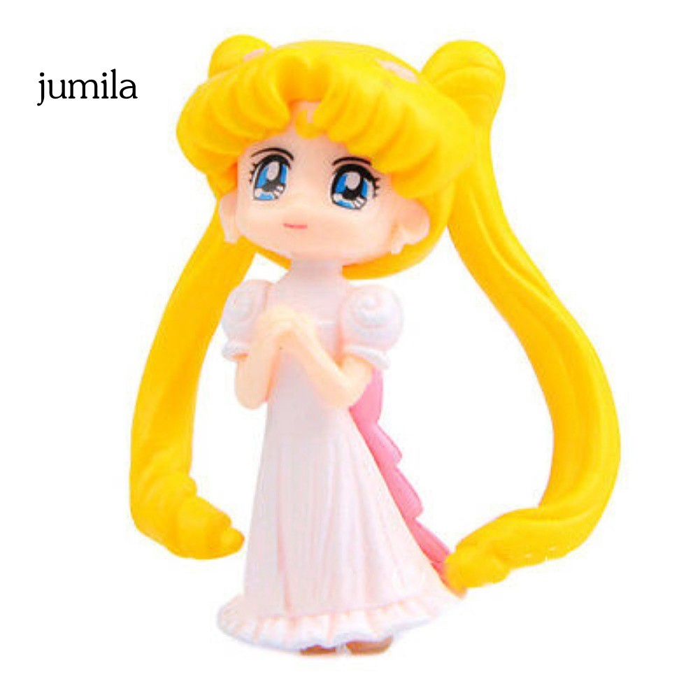 Set 4 mô hình thủy thủ mặt trăng trang trí bàn làm việc hoặc trang trí bánh kem