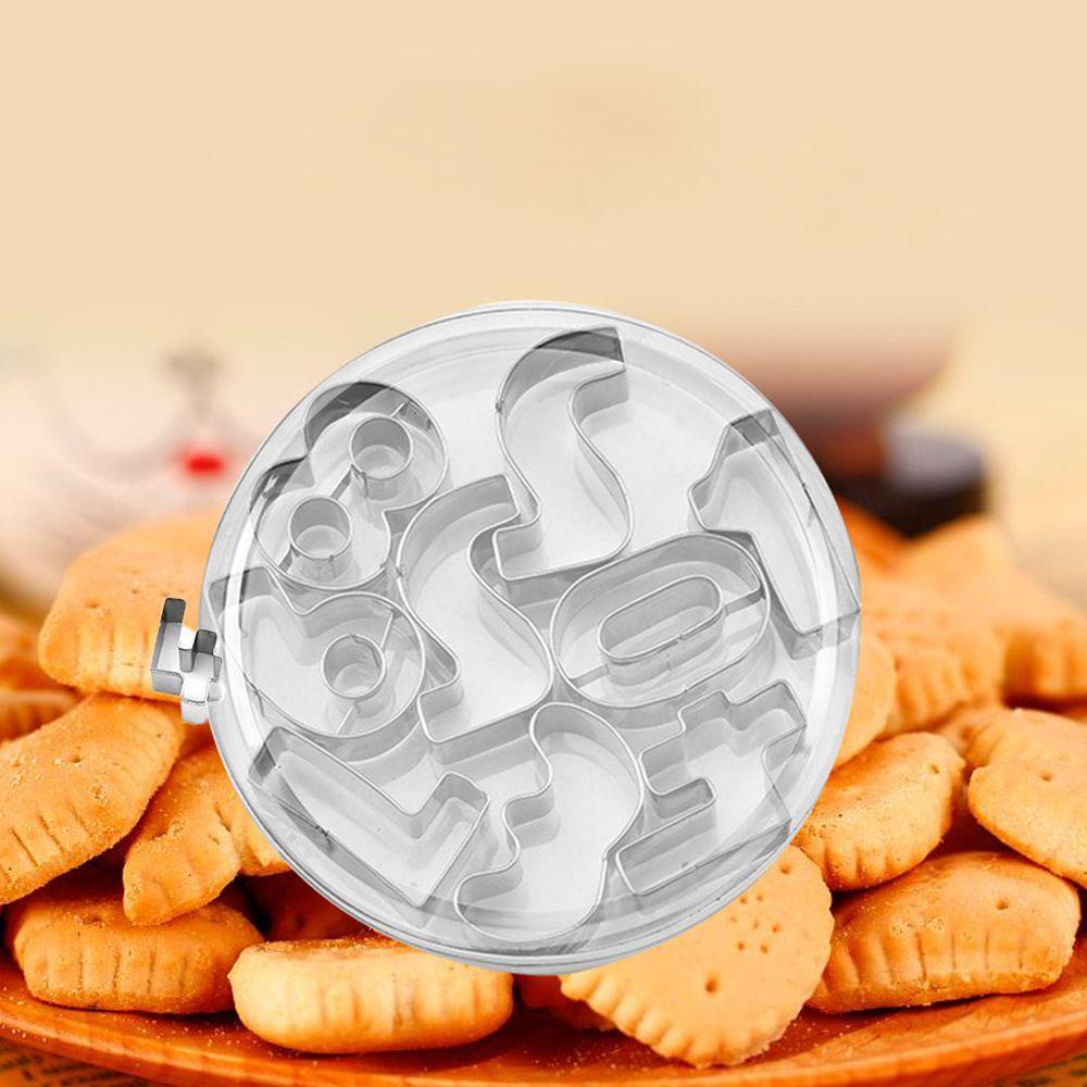 Bộ 26 / 9 Khuôn Cắt Bánh Quy Hình Số Bằng Thép Không Gỉ