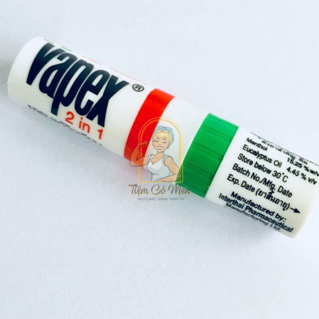 Ống Hít Thông Mũi, Thông Viêm Xoang Vapex HR Bayer - Hàng Nội Địa Thái Lan