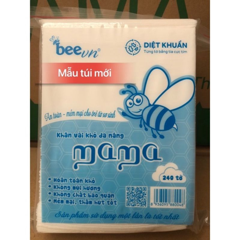 Khăn vải khô đa năng mama 240 tờ