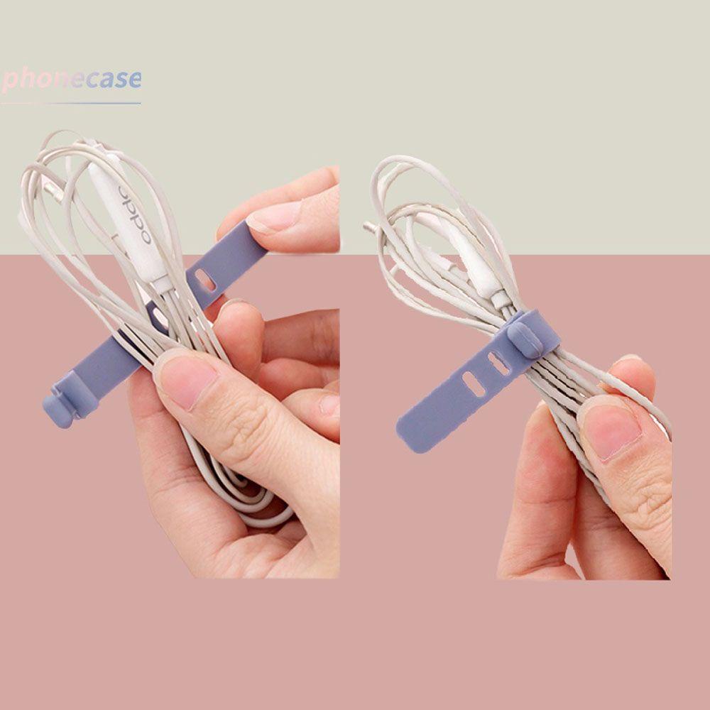 Dụng Cụ Cố Định Dây Cáp Bằng Silicone Linh Hoạt|Giá Đỡ Bảo Vệ Dây Cáp Sạc / Tai Nghe