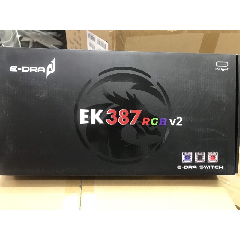 ☜⊙Bàn phím cơ Gaming Edra EK387 RGB  LED V2 Bản Nâng Cấp ,