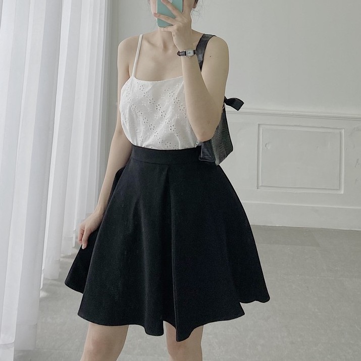 YU CHERRY | Váy nữ ngắn ngang gối form loe Flared Skirt YV034