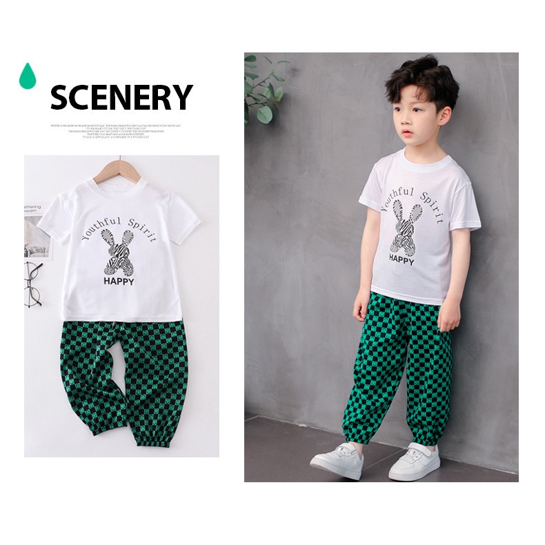 Bộ Đồ Hai Mảnh Áo Tay Ngắn Và Quần Dài Đến Mắt Cá Chân Và Quần Dài Tới Mắt Cá Chân Và Quần Dài Cỡ 80-150cm Cho Bé Sơ Sinh