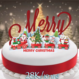 Set 10 thẻ Merry Christmas đoàn tàu