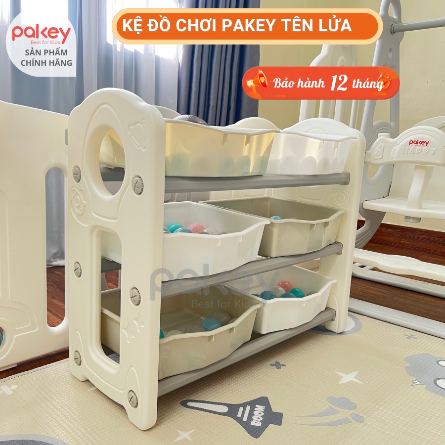 Kệ đồ chơi cho bé Pakey hình Rocket Cao cấp, Kệ để đồ cho bé đa năng nhập khẩu chính hãng