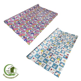 Thảm nhựa vân gỗ - simili trải sàn hello kitty - 1m² - khổ 1m - chọn mẫu