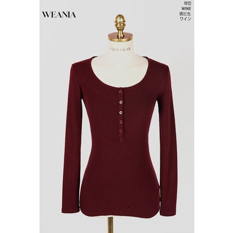 Áo Thun DàI Tay PhốI NúT GợI CảM Cho Nữ