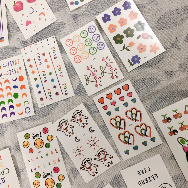 Set 30 hình xăm dán dễ thương