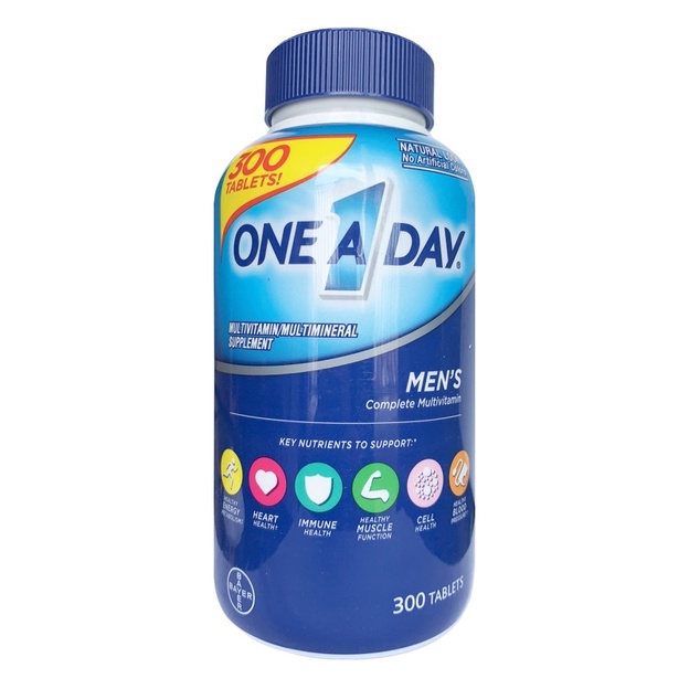 ONE A DAY MEN’S HEALTH FORMULA 300 VIÊN (MỸ) DÀNH CHO NAM GIỚI DƯỚI 50 TUỔI