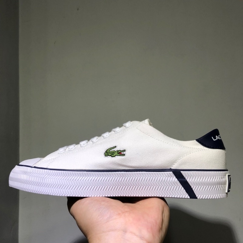 Giày thể thao cổ thấp Unisex thương hiệu Lacoste cao cấp thiết kế đơn giản dễ phối đồ