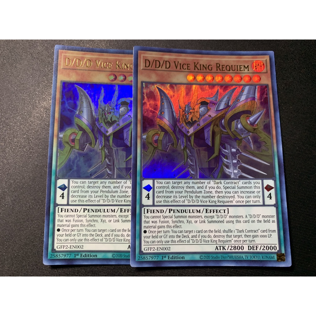Thẻ Bài Yugioh Chính Hãng Tiếng Anh D/D/D Vice King Requiem