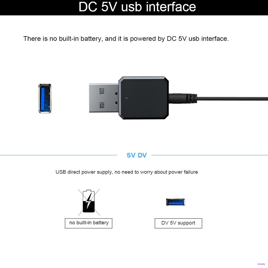 Bộ Thu Tín Hiệu Âm Thanh Bluetooth 5.1 Usb 3.5mm Có Đèn Led Báo Hiệu