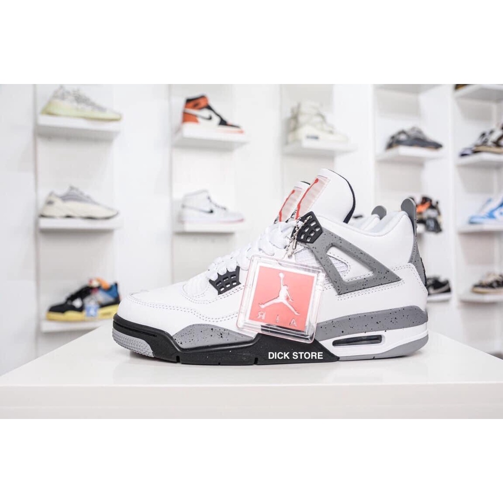 (FULL PHỤ KIỆN 1.1) Giày sneaker air Jodan 4 retro black xám trắng đen nam nữ