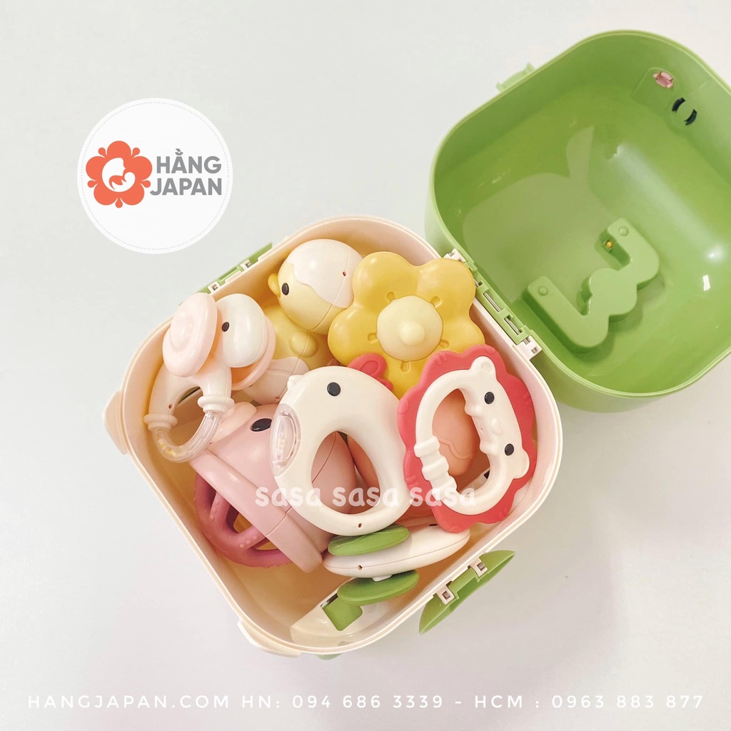 Bộ 8 món hộp xúc xắc khủng long SASA đáng yêu kích thích thị giác cho bé