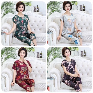 Bộ Lụa Hàn Lửng Cho Mẹ Cho Bà Bộ đồ trung niên hàng quảng châu cao cấp