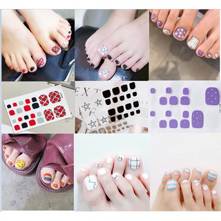 Nail sticker dán móng chân  3D, chống nước thời trang chất lượng cao , dán lên chân y như hình (40)