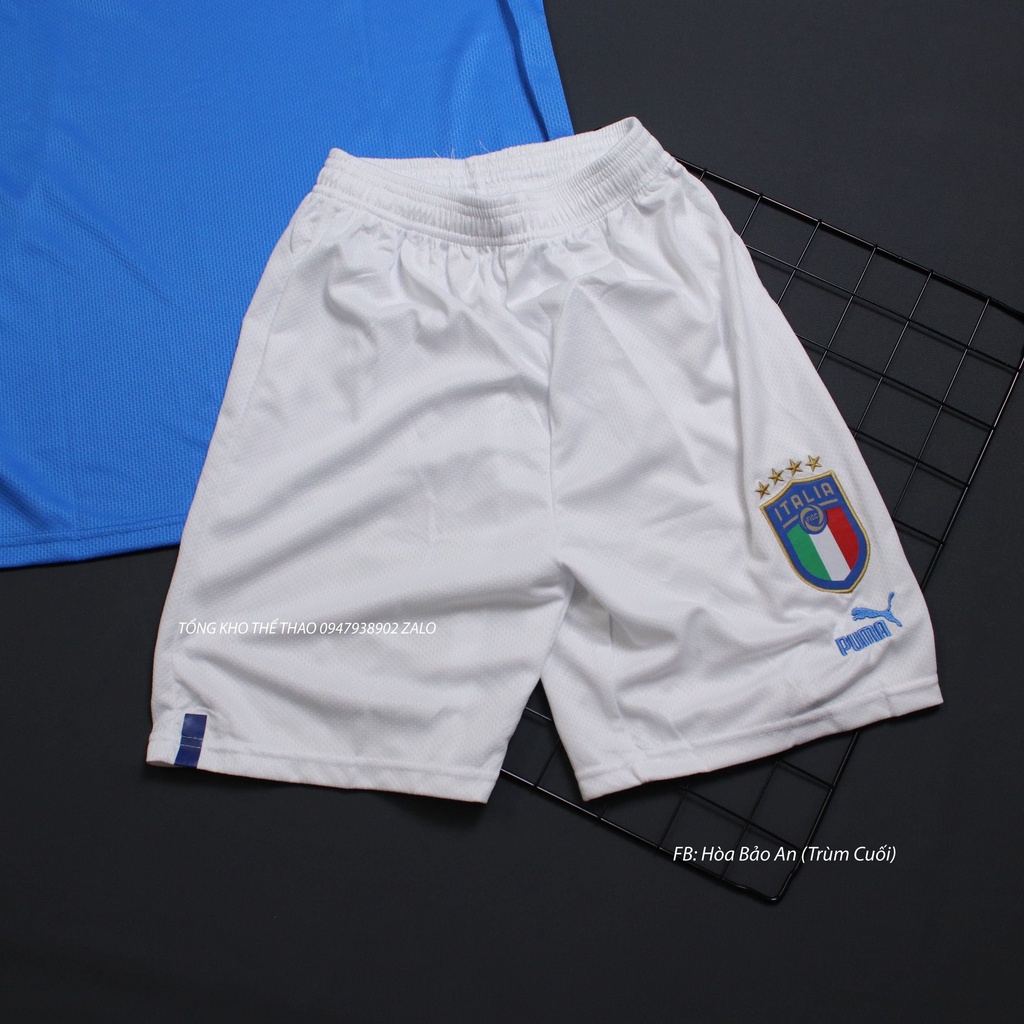 Bộ Quần Áo Đá Banh ĐT Italia/ Ý Áo Xanh Quần Trắng mùa giải 22/23