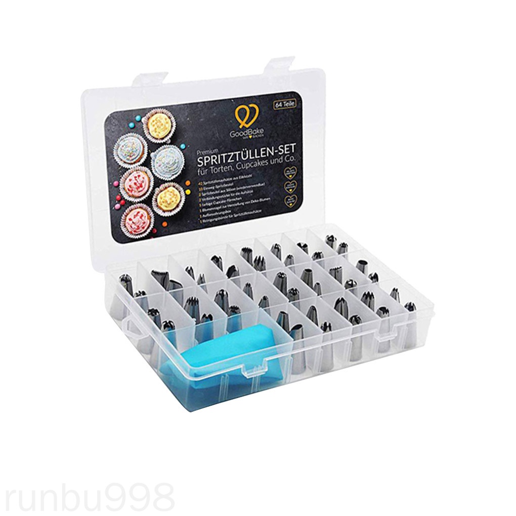 Set 68 Đuôi Bắt Bông Kem Bằng Thép Không Gỉ Runbu998