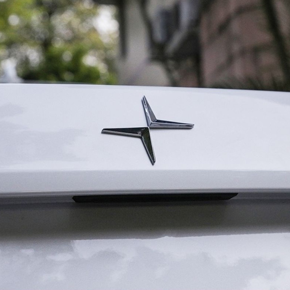 Miếng Dán Kim Loại Trang Trí Đuôi Xe Hơi Volvo Polestar 1
