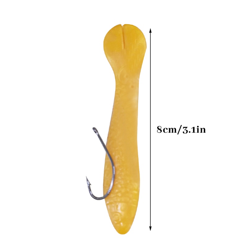 QQ Bộ Mồi Câu Cá Giả Bằng Silicon Mềm Kèm 16 Lưỡi Câu Chuyên Dụng