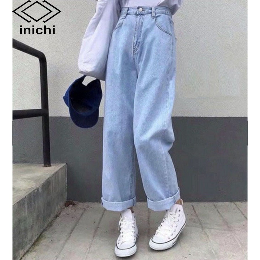 Quần Jean nữ INICHI Q854 ống rộng SIMPLE JEAN Unisex vải jean cao cấp chất đẹp