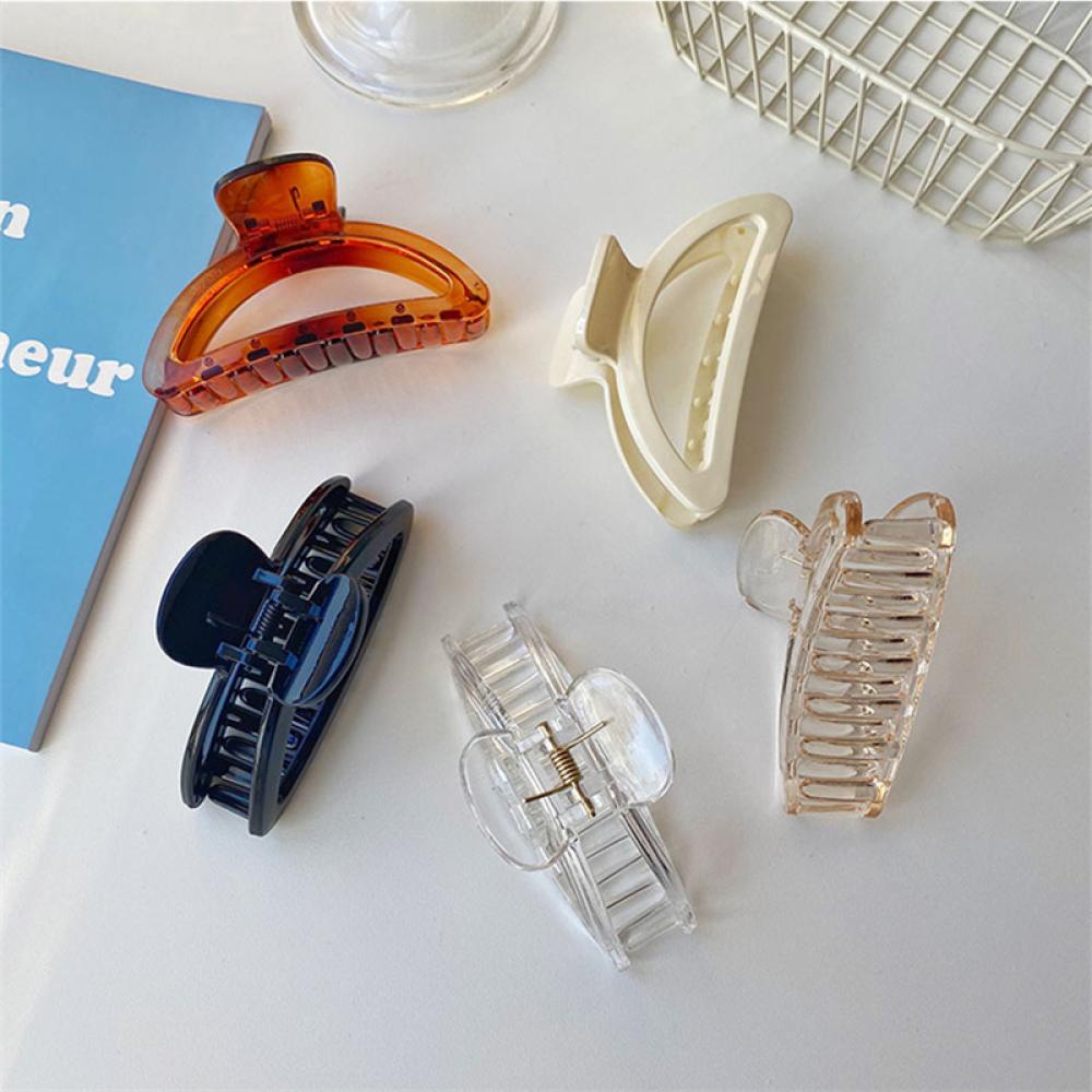 Kẹp Tóc Hình Quạt Rỗng Bằng Acrylic Đơn Giản J2R3