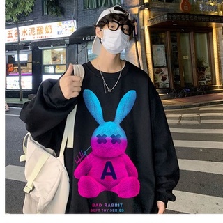 Áo sweater nỉ bông unisex form rộng THỎ XANH