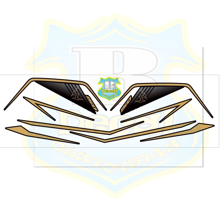 ( Quí khách vui lòng mang ra tiệm cho thợ dán ) Tem winner đen vàng đồng