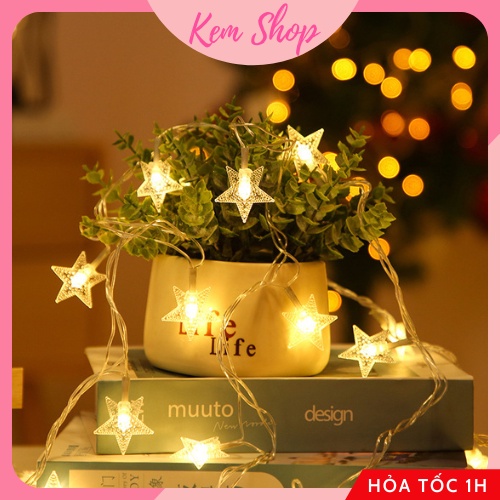 Dây đèn LED ngôi sao Kem Shop trang trí sinh nhật, trang trí nhà cửa - K291