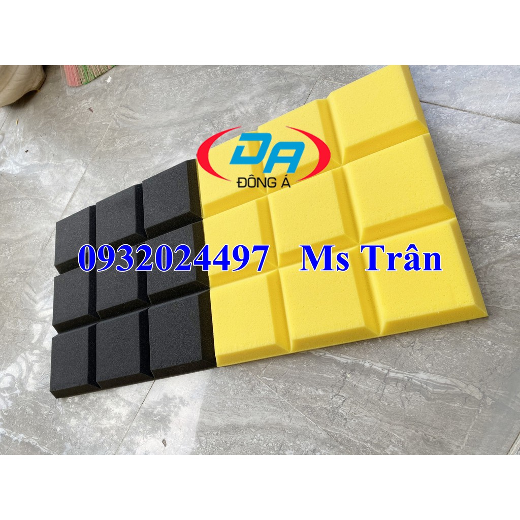 Tấm mút tiêu âm cách âm 3D 9 ô vuông KT 50 x 50 x 5cm
