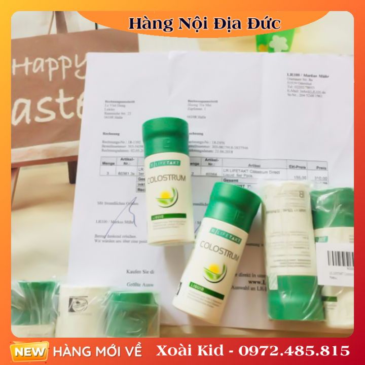 [auth] Sữa non Colostrum Milk Powder LR 125ml dạng nước Đức- Nội địa Đức Đủ Bill (Date Mới Nhất Đủ Bill)