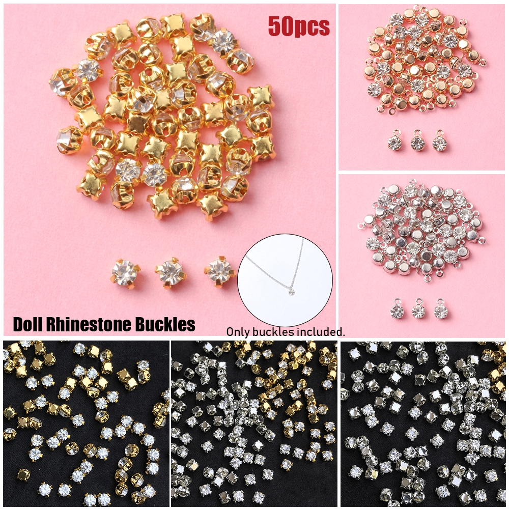 Bộ 50 cúc áo mini nhiều hình dạng độc đáo dùng làm quần áo búp bê đẹp mắt